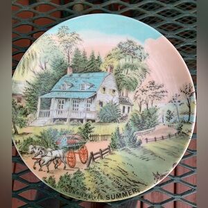 Vintage Currier & Ives Seasons Plate